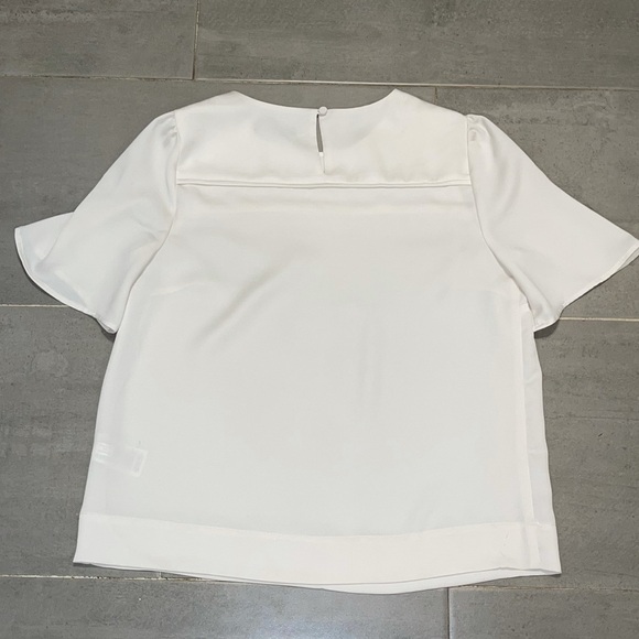 JCREW Ivory Hammered Satin Top size 2 - Picture 5 of 5